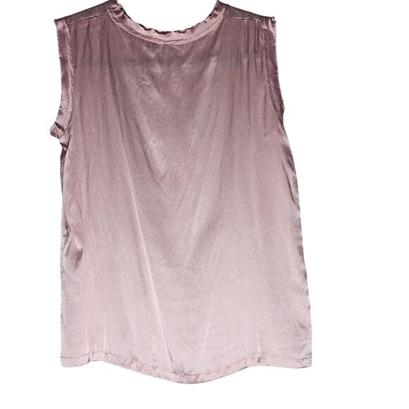 Mulberry Silk Woman Pink Tank Top Size Small Minimalist Satin Clean Girl - Picture 4 of 10